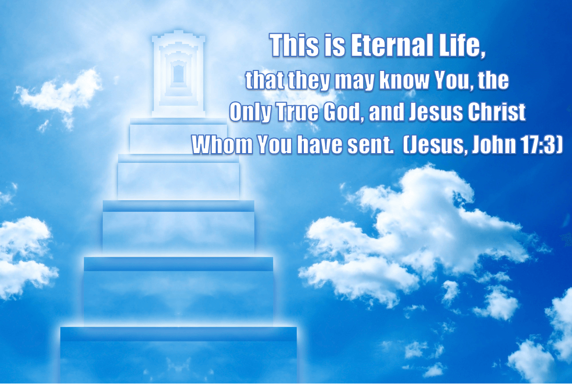 John 17:3 Now this is eternal life, that they may know You, the only true  God, and Jesus Christ, whom You have sent.